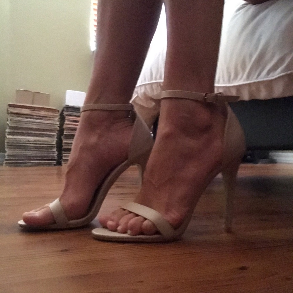 Dark Nude Clover Strap Heeled Sandal